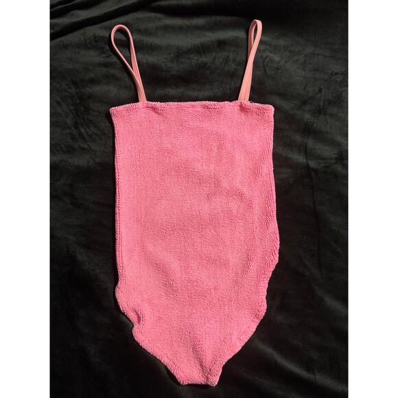 Hunza G Hot Pink Bubblegum One-Piece Bathing Suit Swimsuit HunzaG - Picture 6 of 6